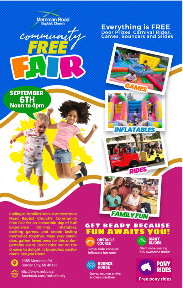 Community Free Fair 9/6